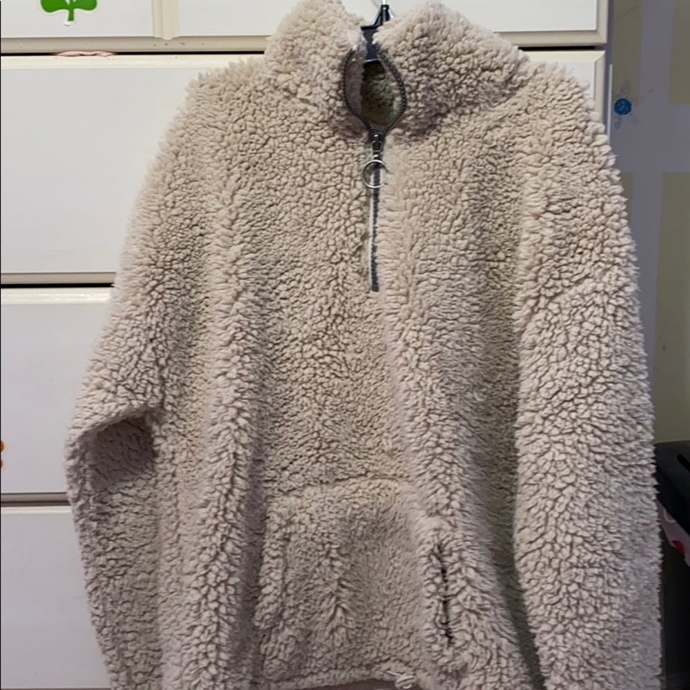 Tan/Beige cozy sherpa